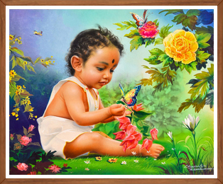 Baby With Butterfly